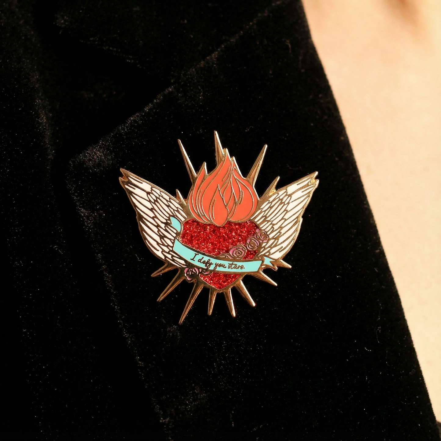 Romeo + Juliet Sacred Heart Pin | 90s Valentine Love