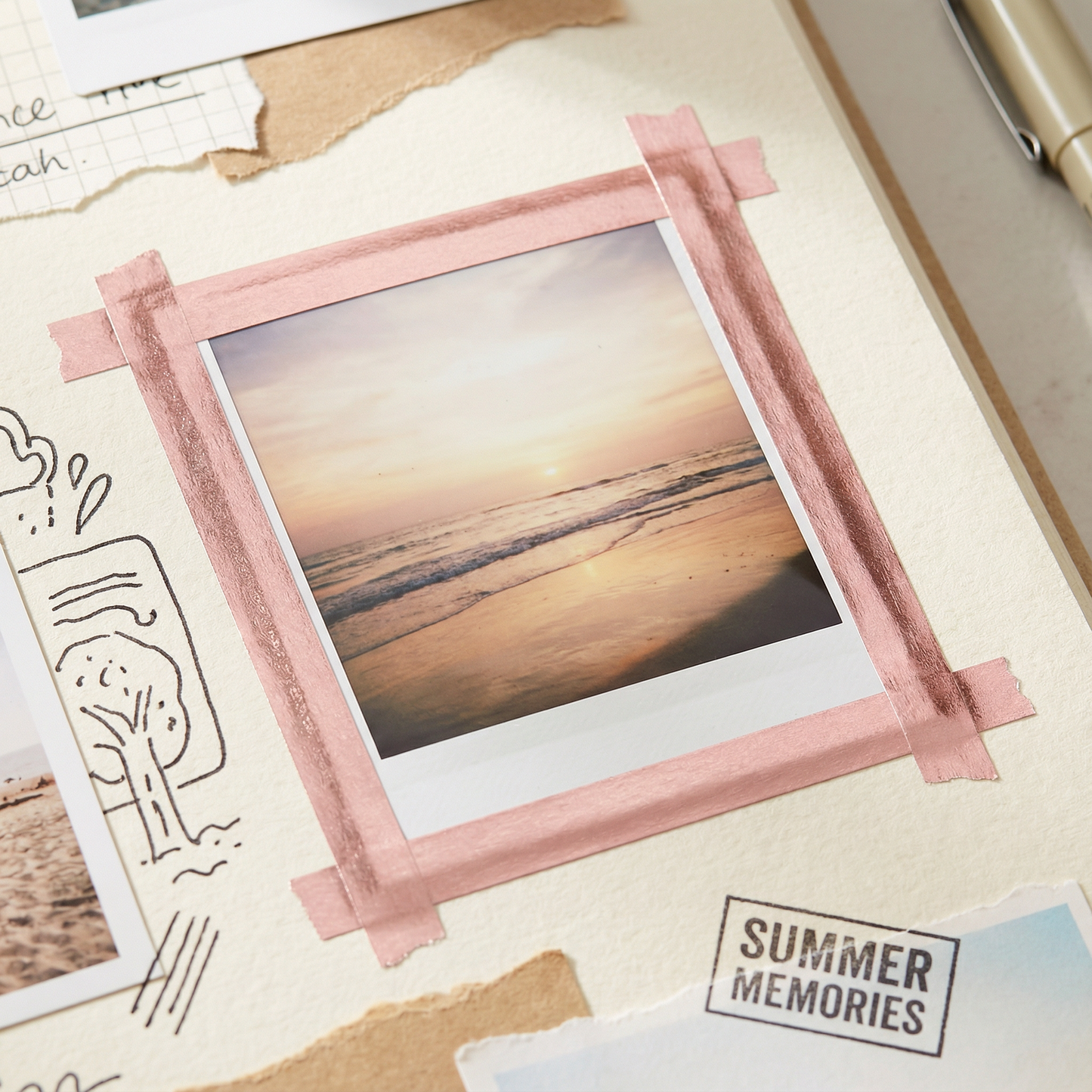 Rose Gold Metallic Washi Tape | Gift Wrapping and Craft Tape