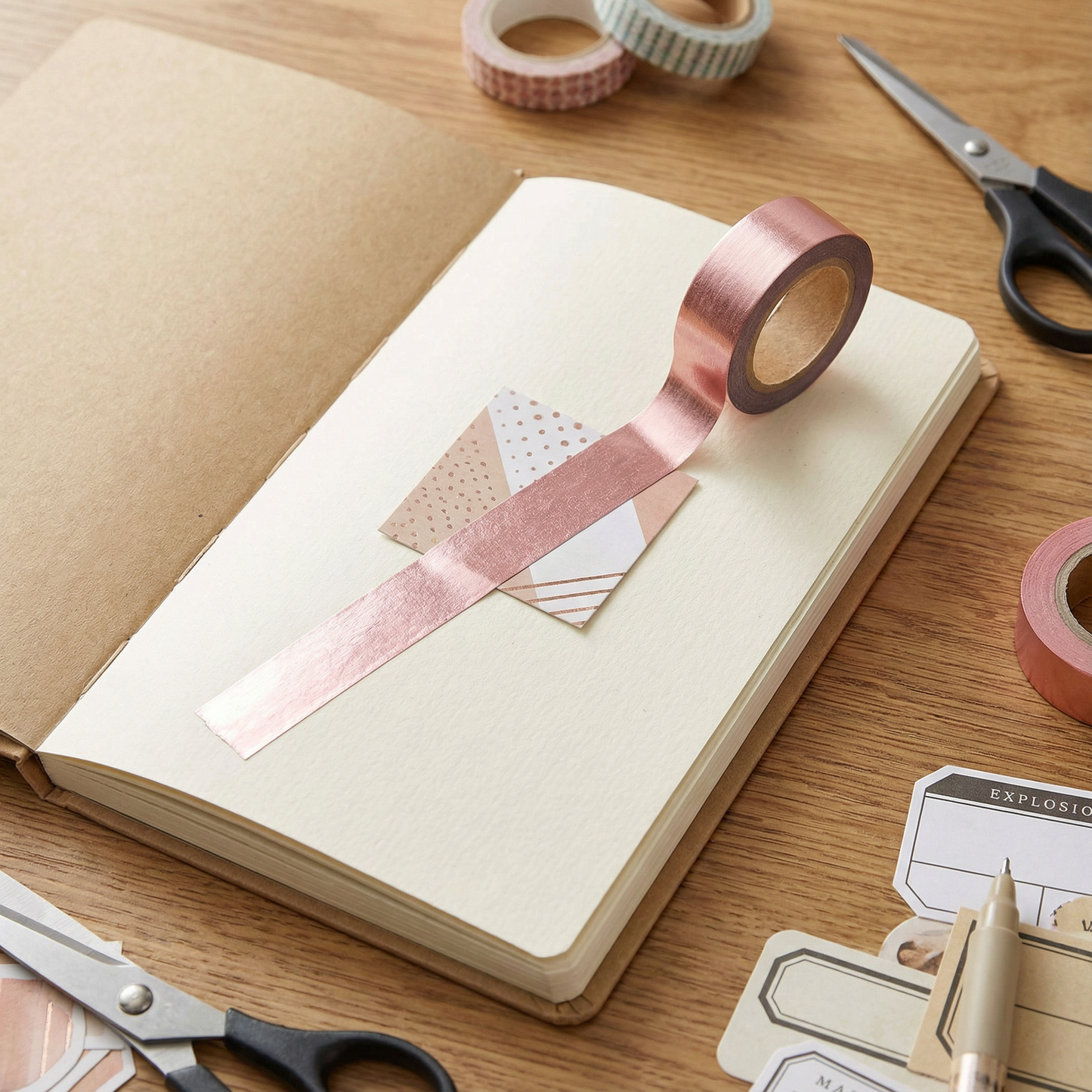 Rose Gold Metallic Washi Tape | Gift Wrapping and Craft Tape