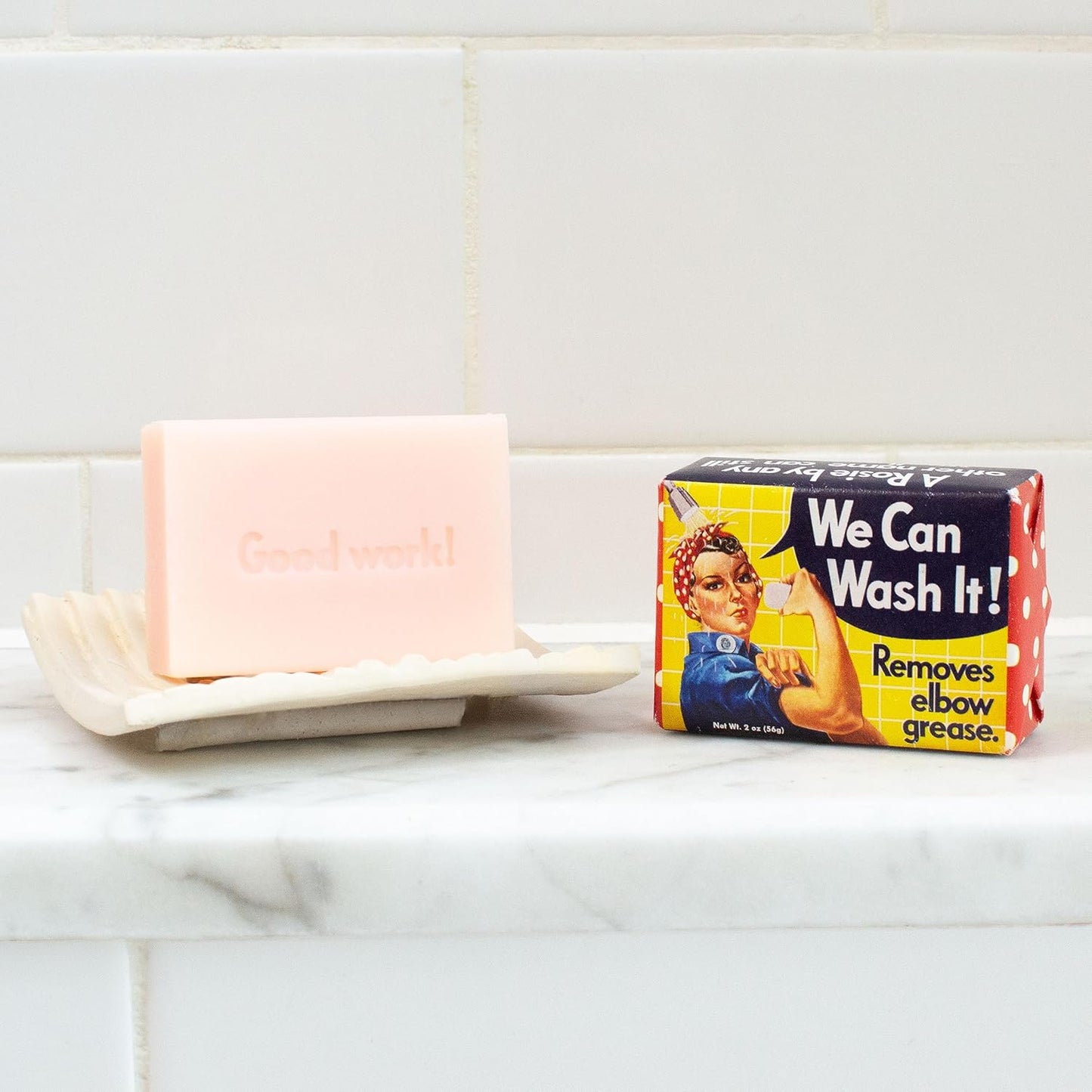 Rosie the Riveter Mini Soap - We Can Wash It! | Women's Empowerment Themed Gift Soap