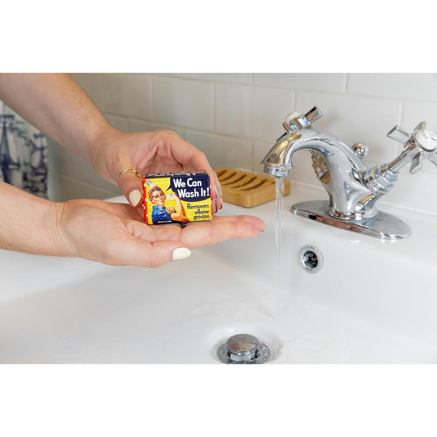 Rosie the Riveter Mini Soap - We Can Wash It! | Women's Empowerment Themed Gift Soap