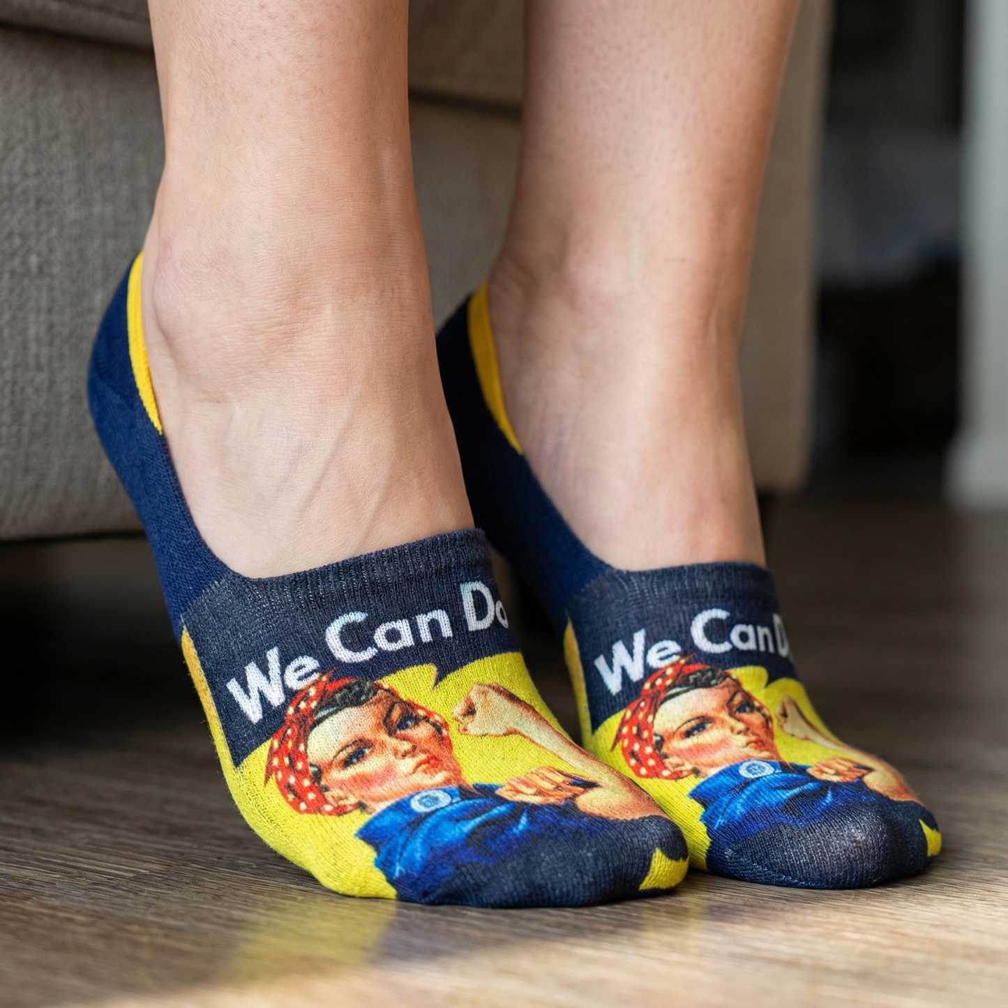 Rosie the Riveter Women’s No-Show Socks | Invisible Low-Cut Socks