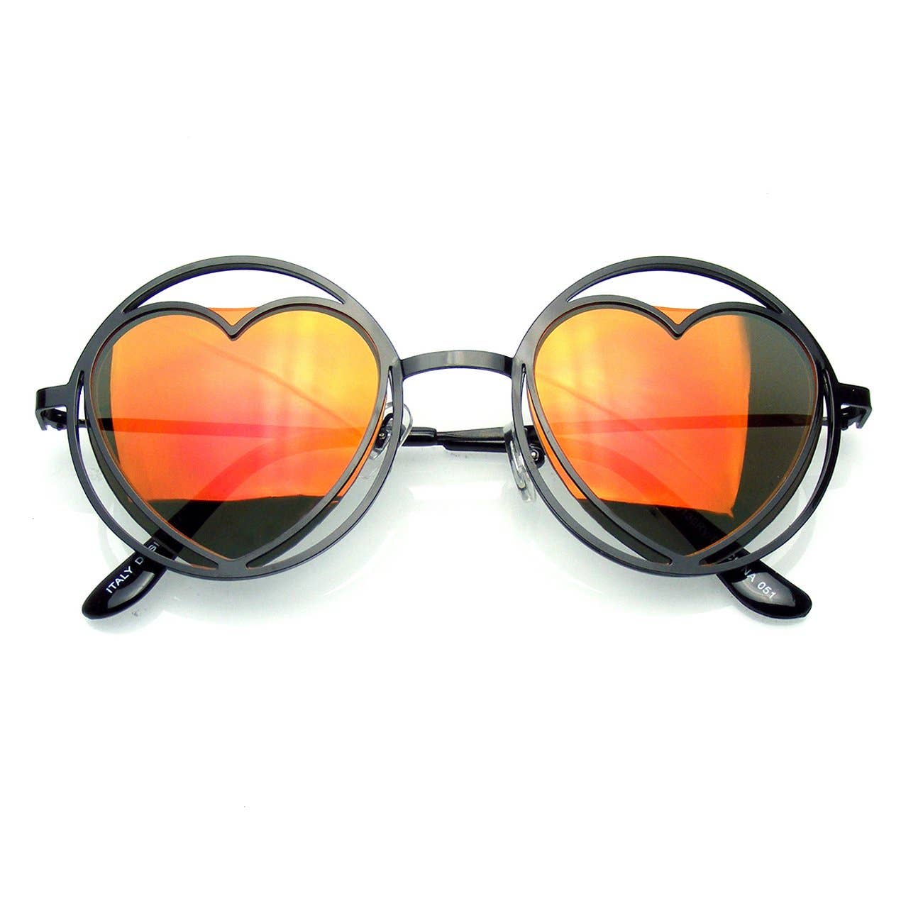 Round Metal Heart Shape Hippie Sunglasses | Circle Sunnies