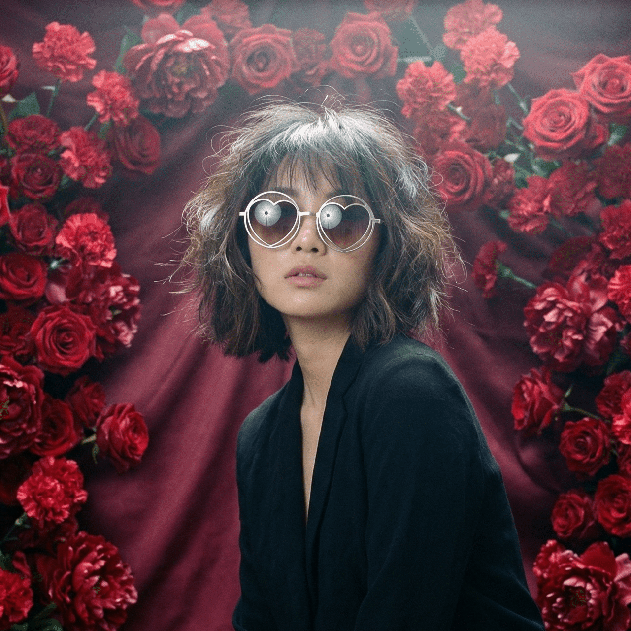 Round Metal Heart Shape Hippie Sunglasses | Circle Sunnies