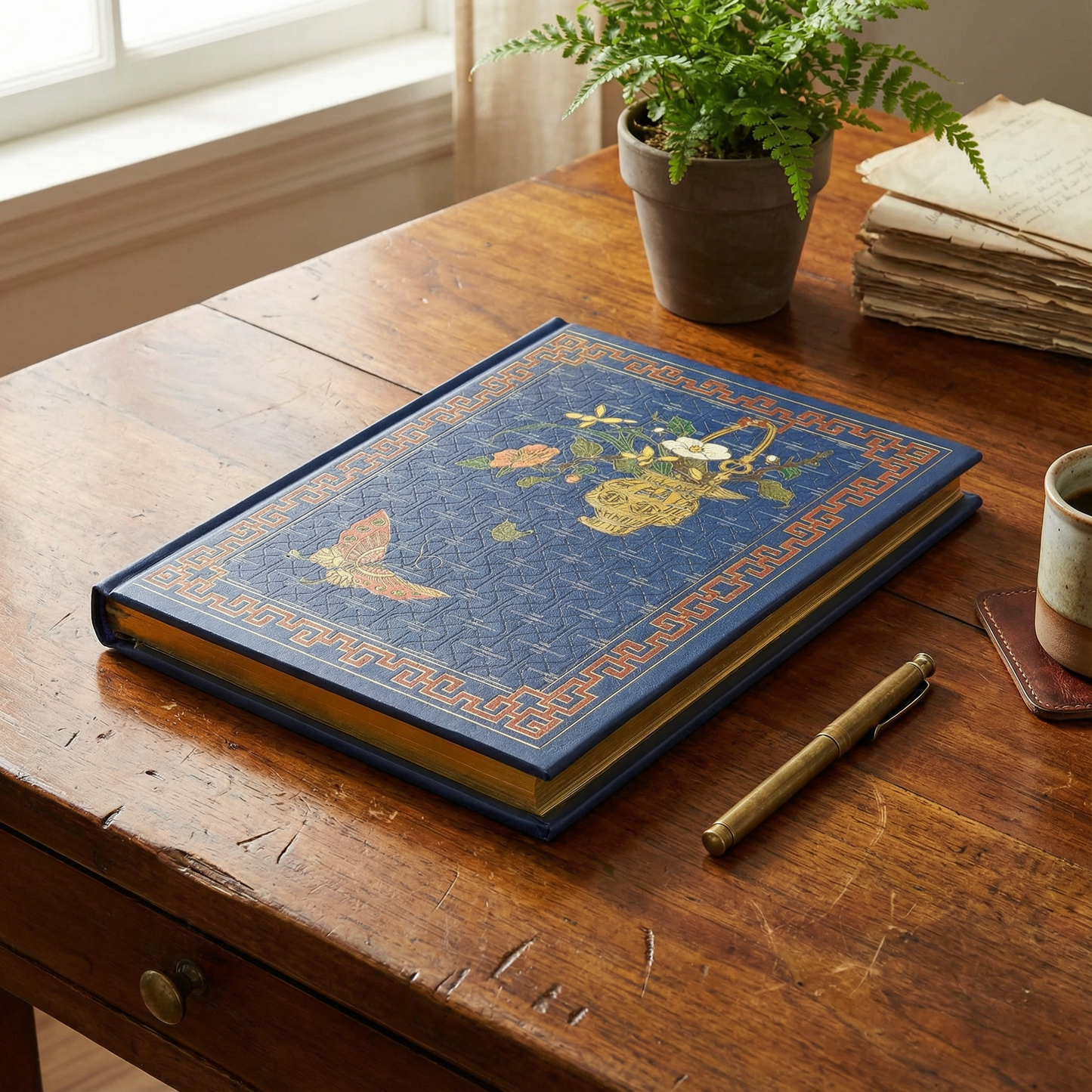 Royal Butterfly Journal | Embossed Hardcover Journal with Gilded Edges & Ribbon Bookmark