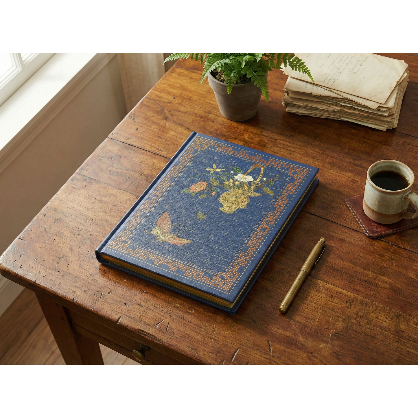Royal Butterfly Journal | Embossed Hardcover Journal with Gilded Edges & Ribbon Bookmark
