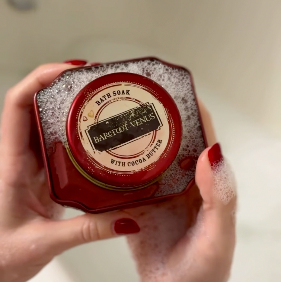 Ruby Red Bath Soak – Grapefruit Citrus Cocoa & Shea Butter Handmade | 200g