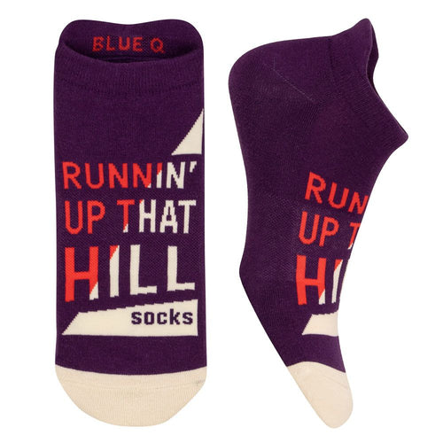 Runnin' Up That Hill Unisex Sneaker Socks [2 Size Options] | BlueQ at GetBullish