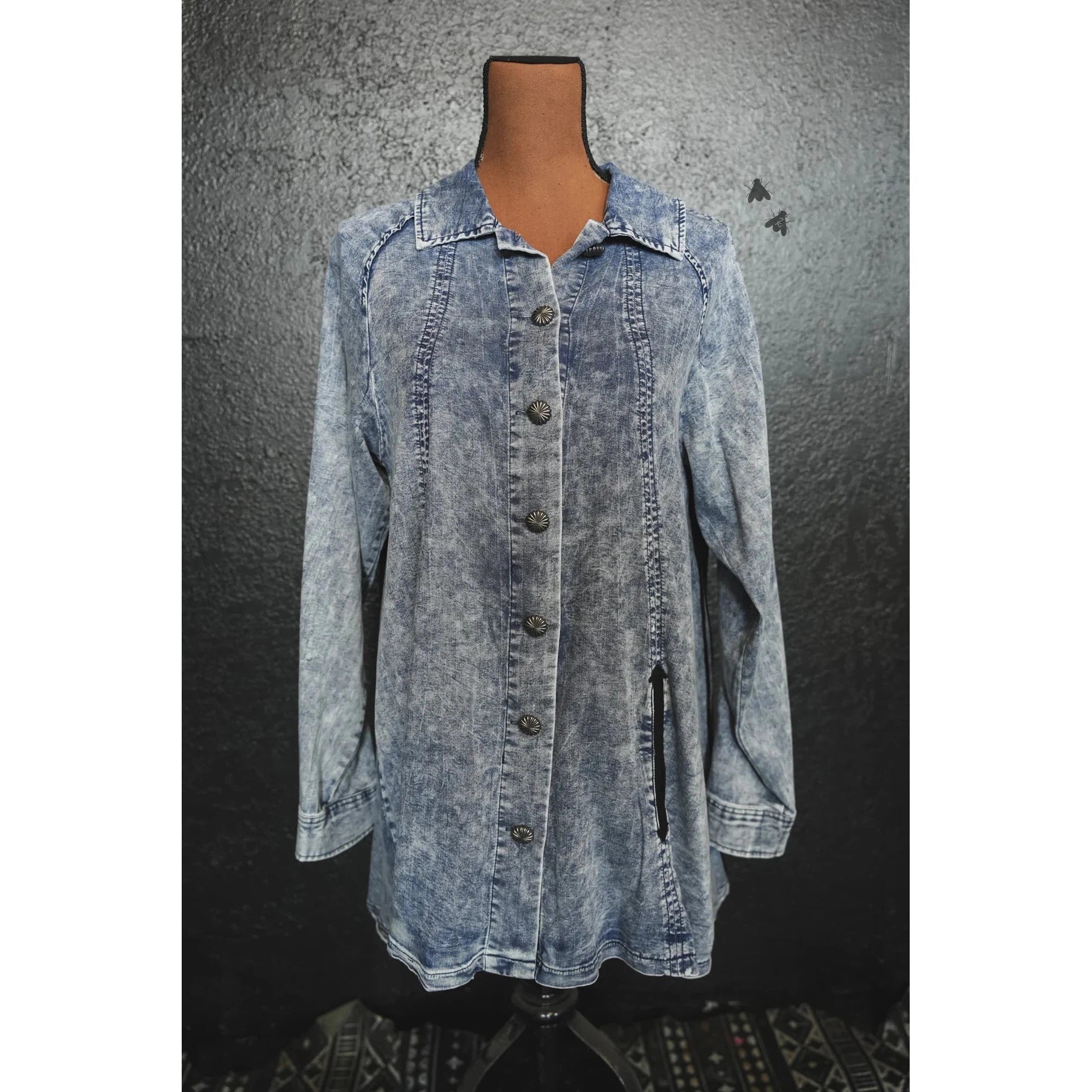 S-2X Hidalgo Falls Denim Jacket with Fringe Details