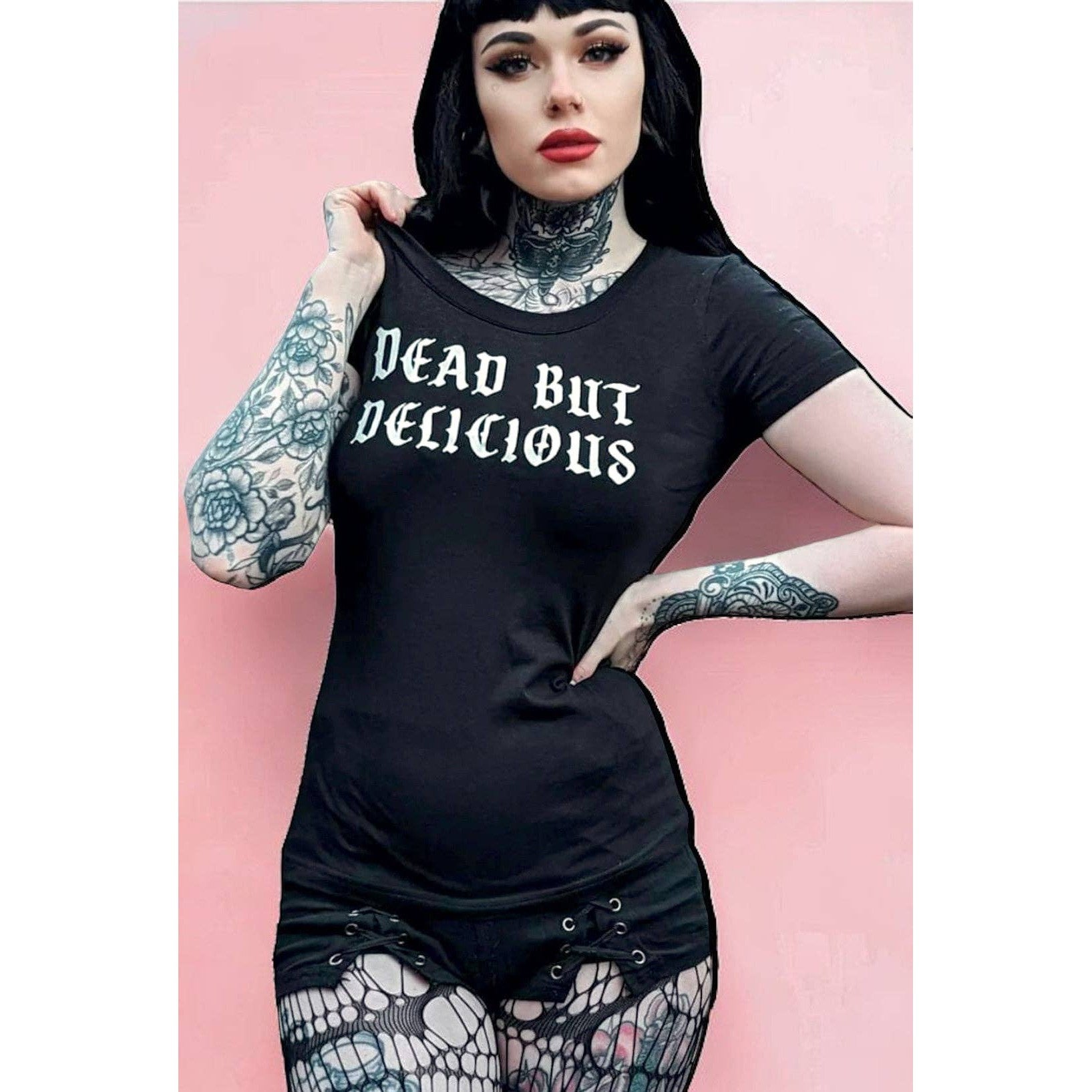 S-3X Dead But Delicious Living Dead Girl Tee in Black Plus Size Available