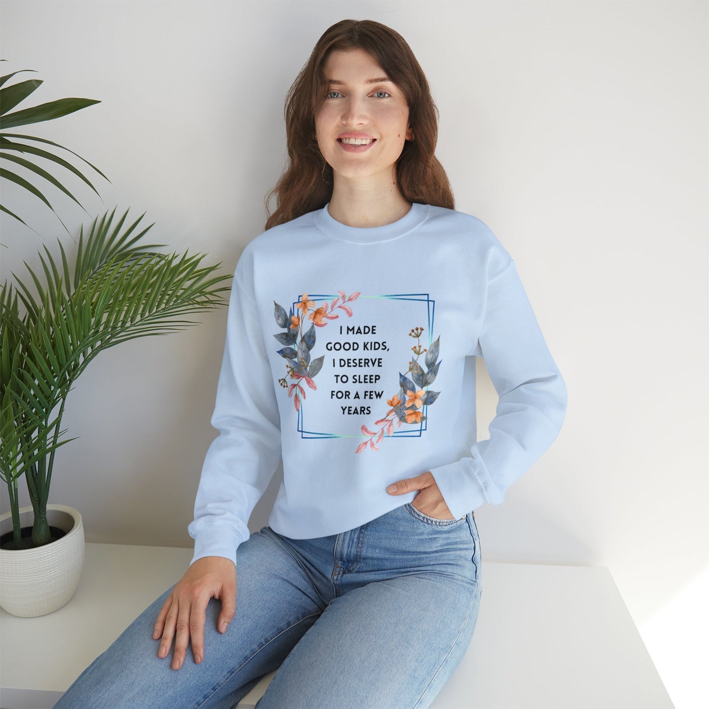 [SIZE SM ONLY] I Made Good Kids I Deserve To Sleep For A Few Years Unisex Heavy Blend™ Crewneck Sweatshirt