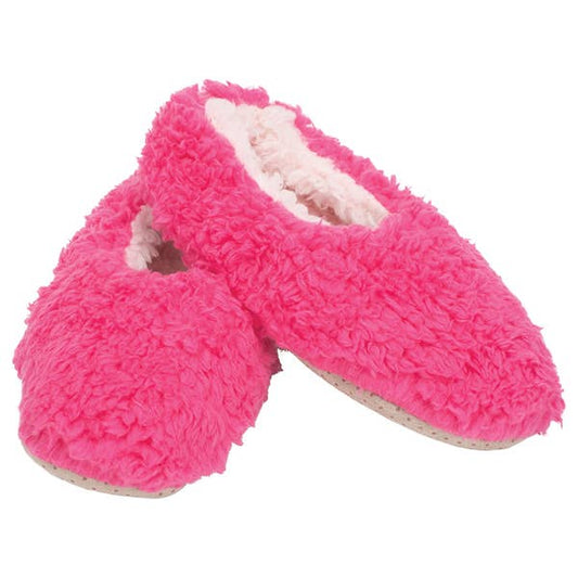[SIZE SMALL ONLY] Plush Lined Non-Slip Indoor Soft Slippers in Hot Pink | Soft Spa Fuzzy Slippers | Lady Fluffy House Shoes | Indoor Fur Slippers | Washable