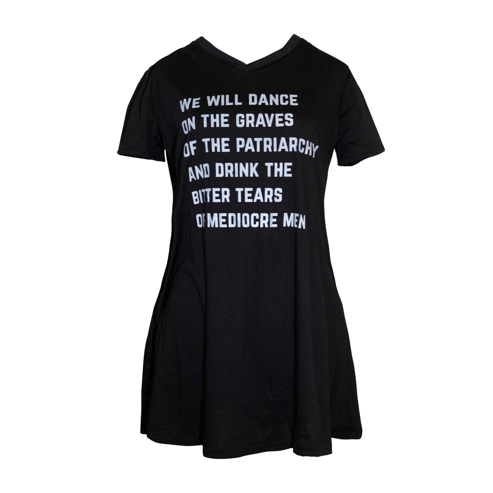 [SIZES S REMAINING] We Will Dance on the Graves of the Patriarchy V-Neck Pocket Dress or Tunic