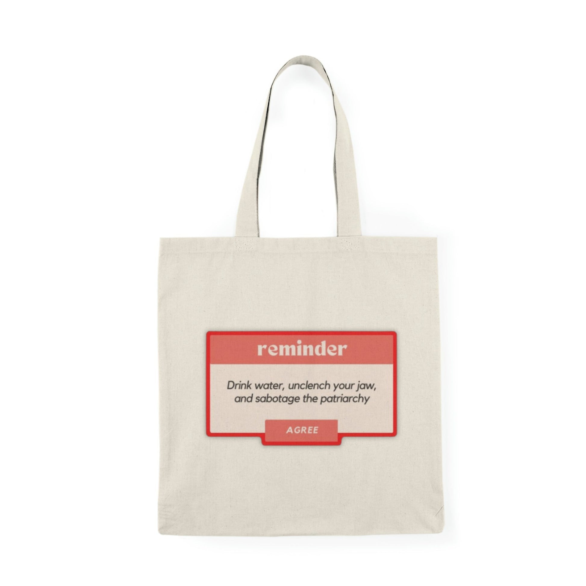 Sabotage the Patriarchy Feminist Tote Bag in Natural