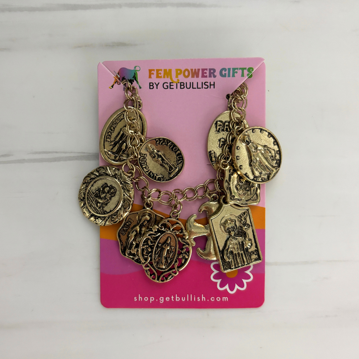Sacred Heart Charm Bracelet | Paper & Quartz-Paper & Quartz-The Bullish Store