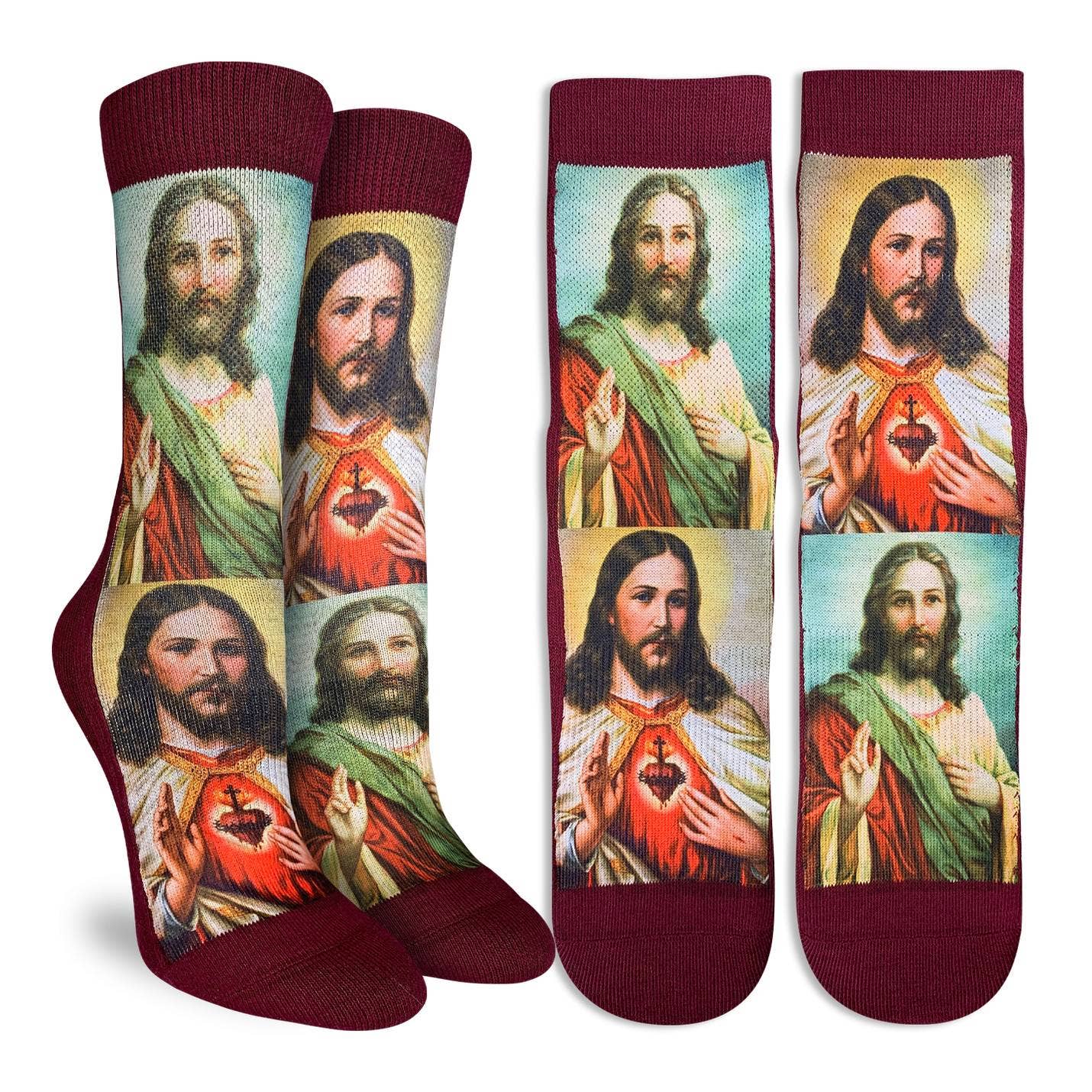 Sacred Heart Jesus Women's Socks | Religious Pattern Crew Socks