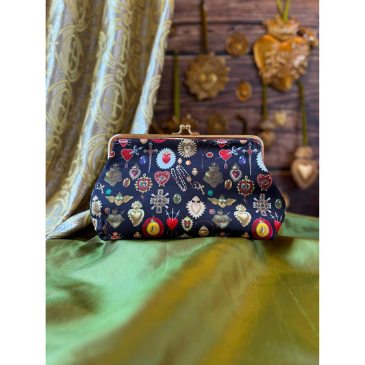 Sacred Heart Smell Proof Bag | Gothic Catholic Stash Bag | Religious Print Odor Proof Pouch