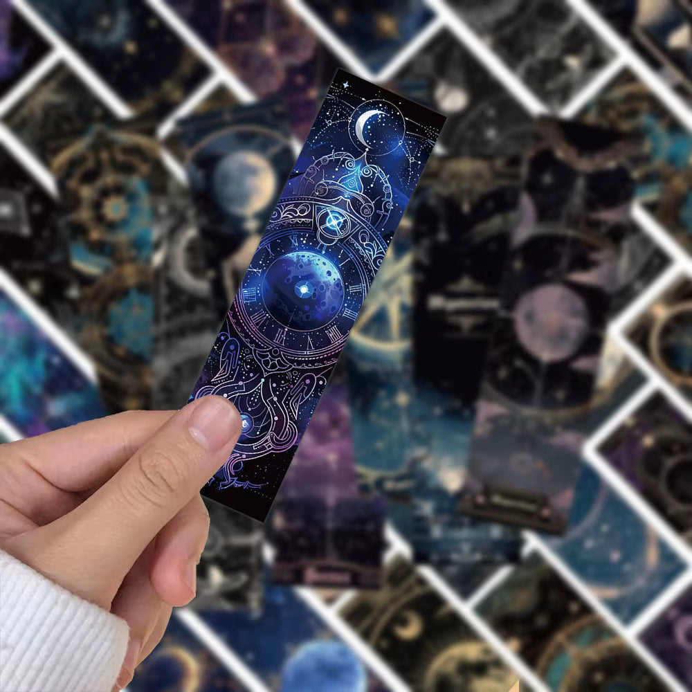 Celestial Tarot Bookmark Set of 30 | Moon & Occult Art Cardboard Bookmarks, Assorted