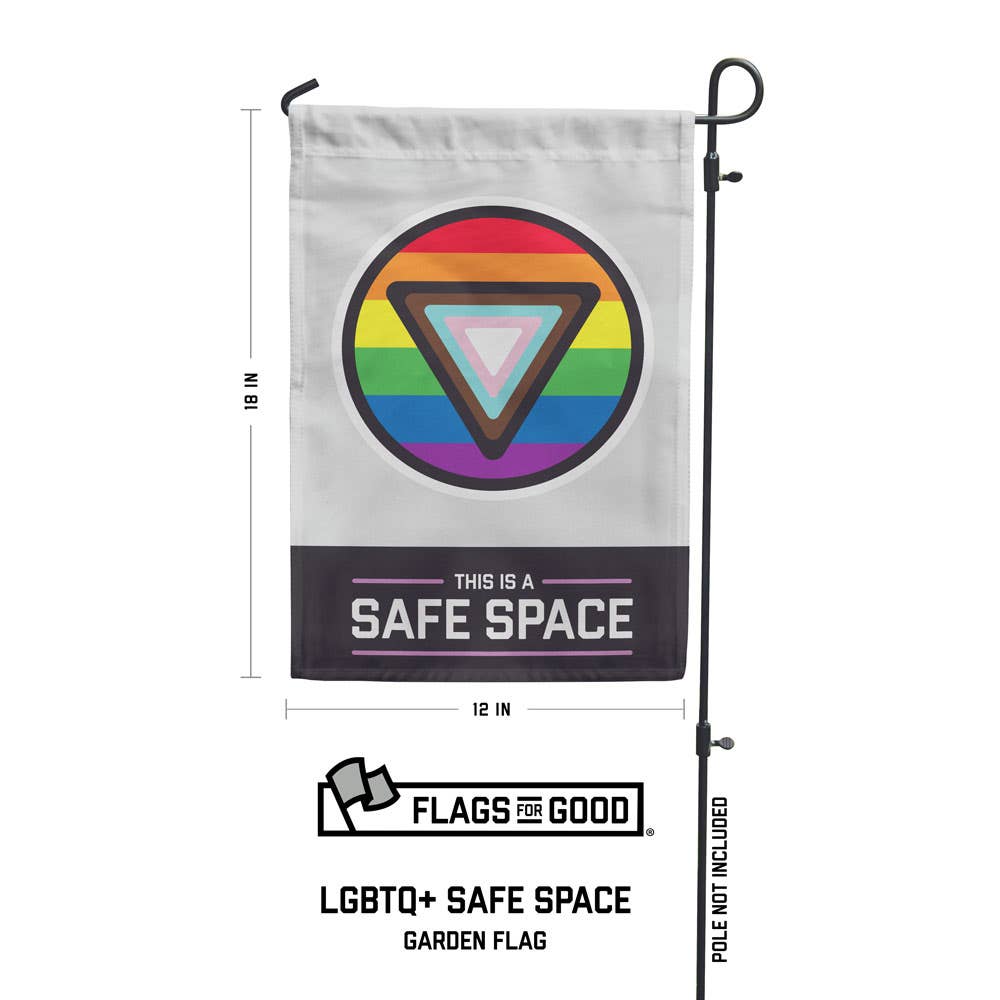 Safe Space Garden Flag | Rainbow Pride LGBTQIA