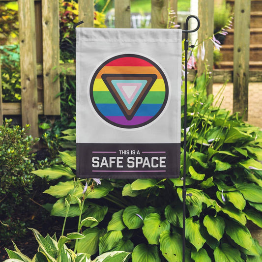 Safe Space Garden Flag | Rainbow Pride LGBTQIA