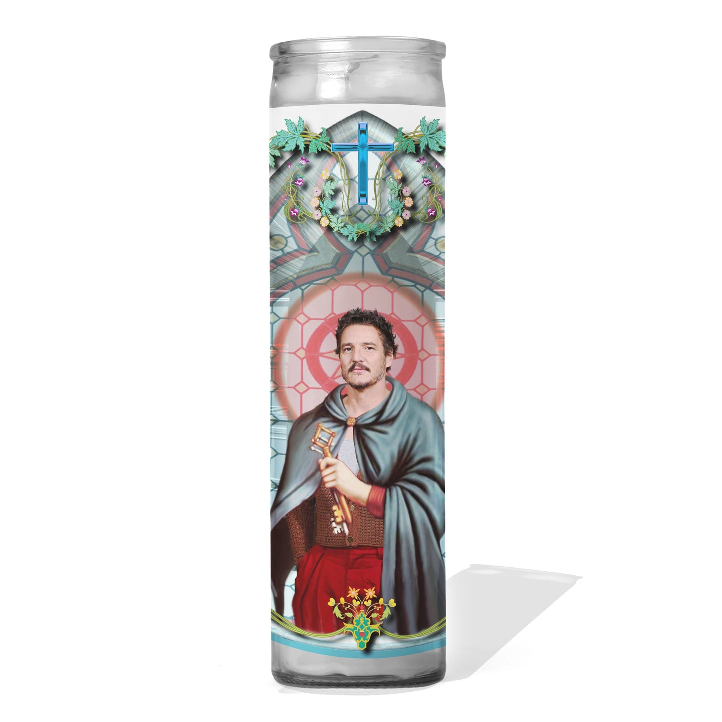 Saint Pedro Pascal Celebrity Prayer Candle | White Wax Votive Candle Light