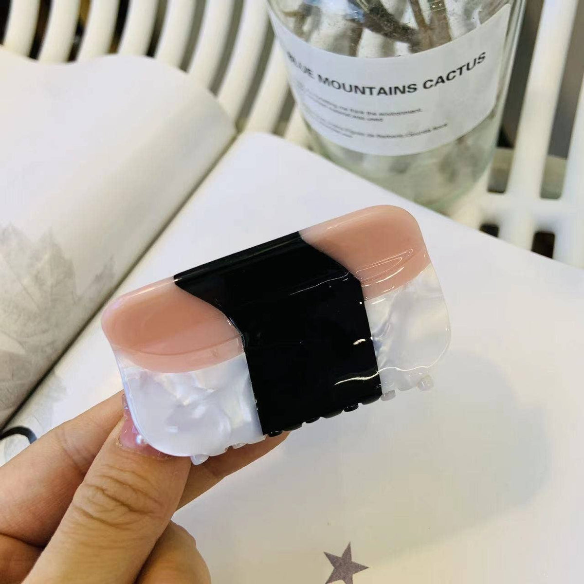 Salmon Sushi Acetate Hair Claw Clip-SoapElenGlen-The Bullish Store