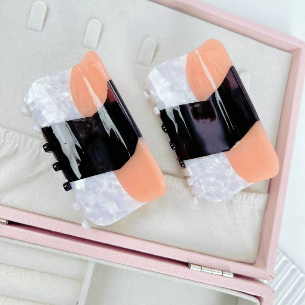 Salmon Sushi Acetate Hair Claw Clip-SoapElenGlen-The Bullish Store