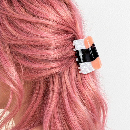 Salmon Sushi Acetate Hair Claw Clip-SoapElenGlen-The Bullish Store