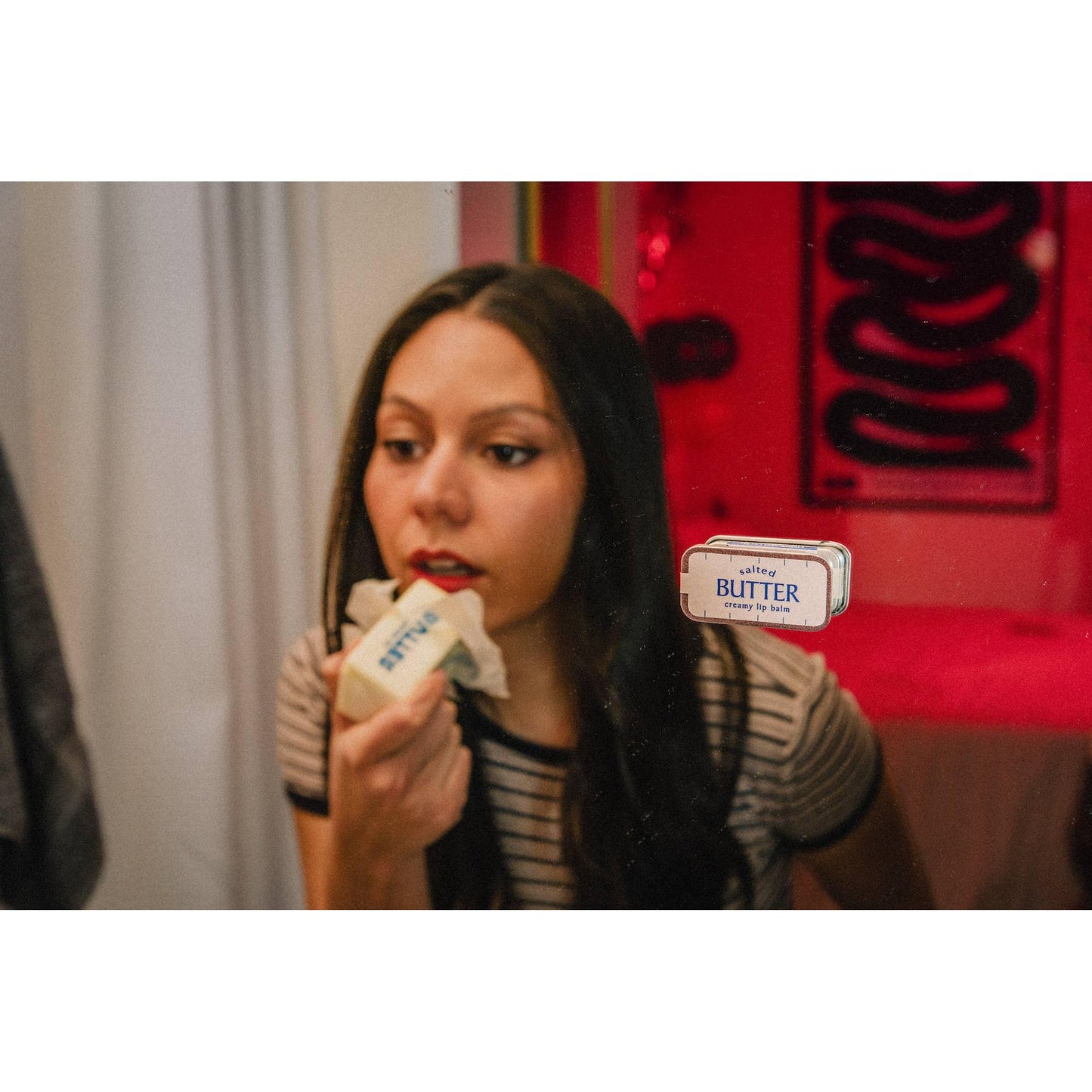 Salted Butter Creamy Lip Balm in Funny Old School Tin | Vanilla Flavor Lip Moisturizer