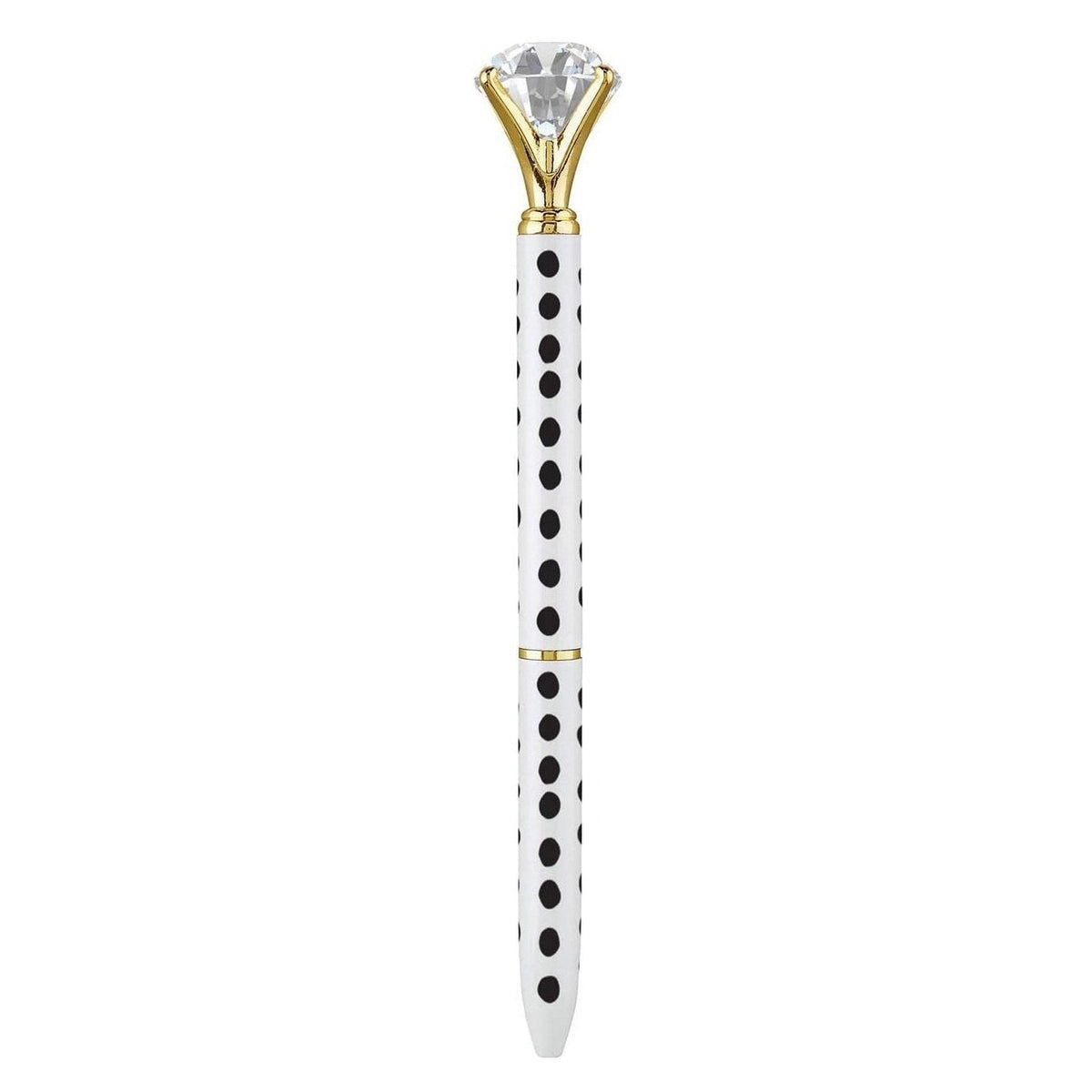 Black and White Polka Dots Gem Pen
