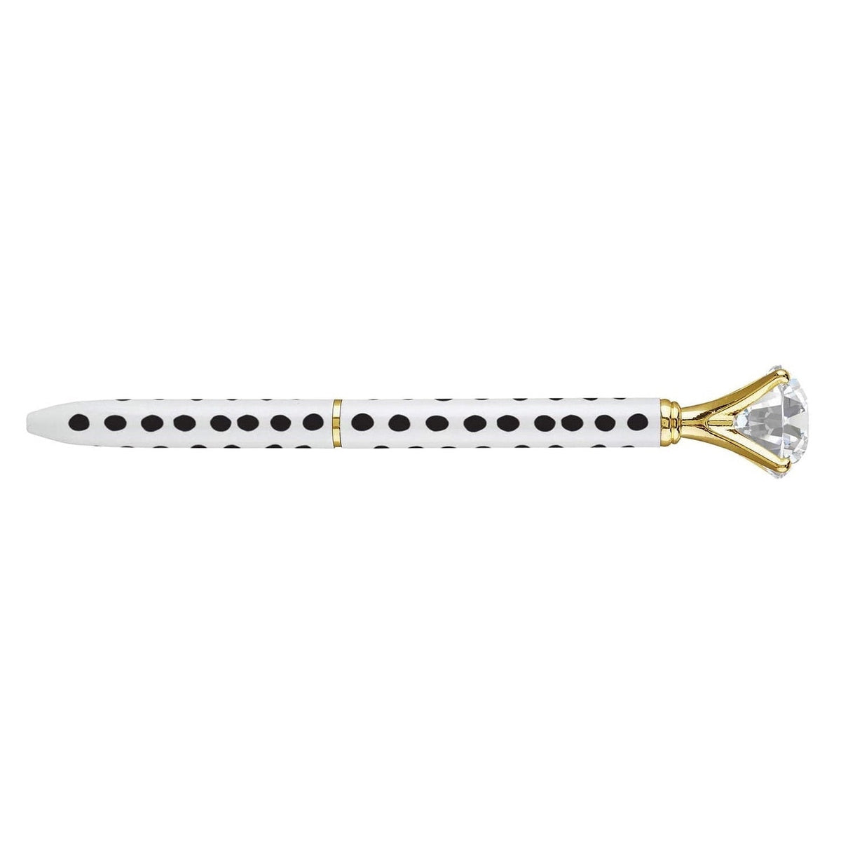Black and White Polka Dots Gem Pen