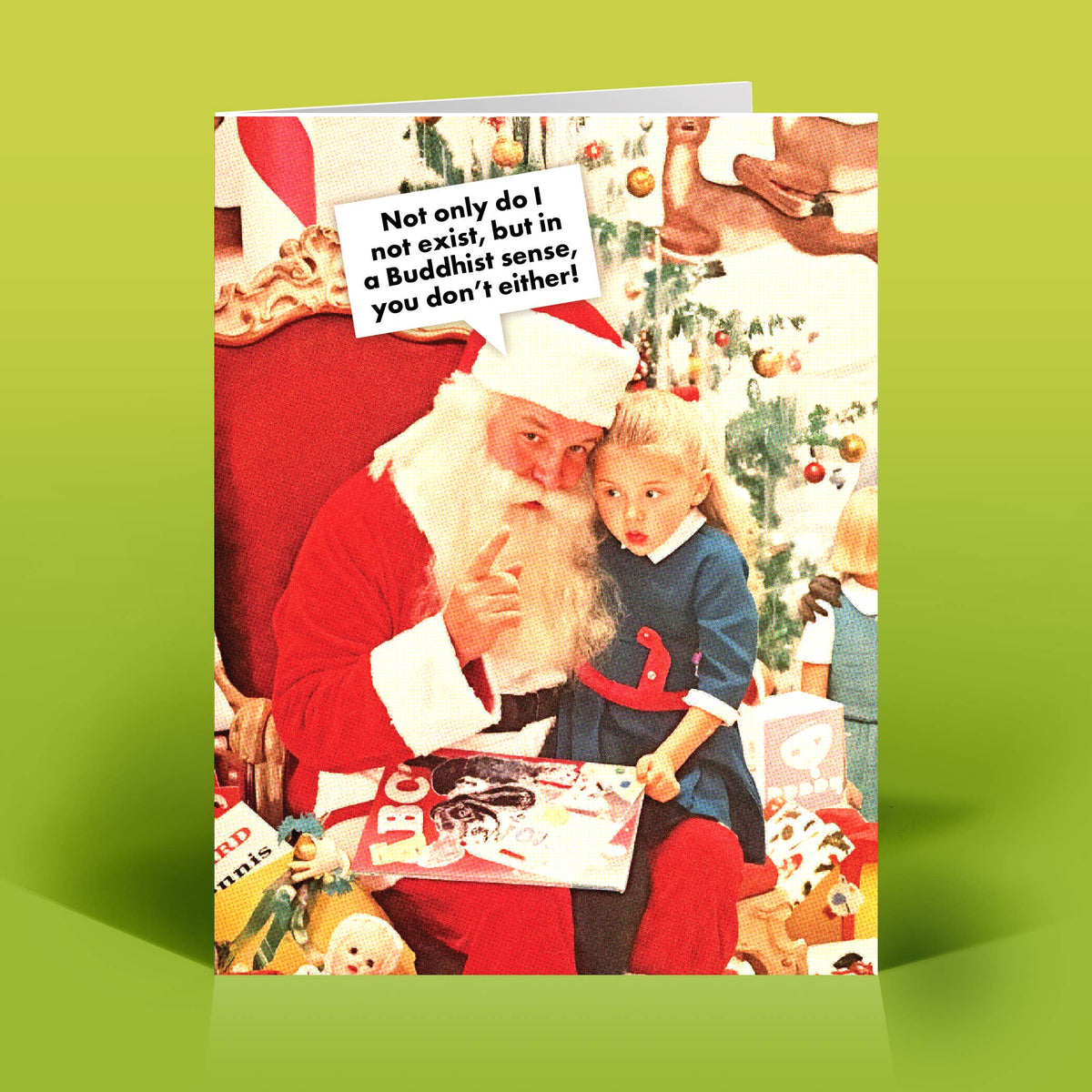 Santa Doesn't Exist Funny Philosophical Christmas Card