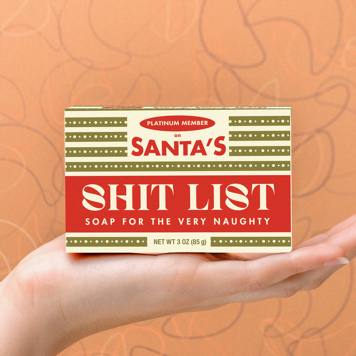 Santa's Shitlist Triple-Milled Bar Soap | Holiday Gag Gift