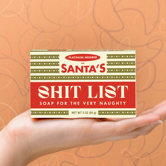 Santa's Shitlist Triple-Milled Bar Soap | Holiday Gag Gift