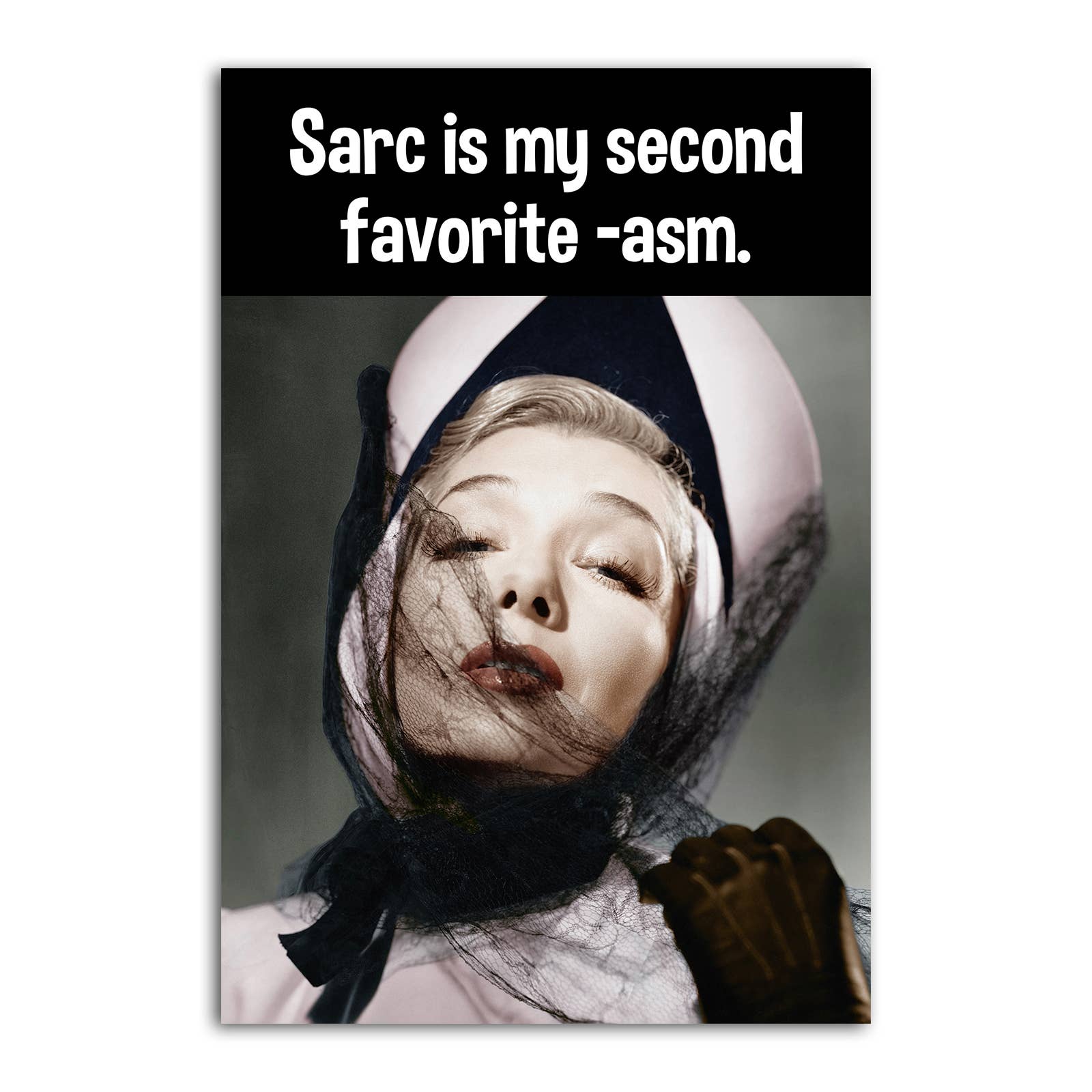 Sarc Is My Second Favorite – Asm Funny Refrigerator Magnet | Rectangular Magnetic Surface Decor | 2" x 3"