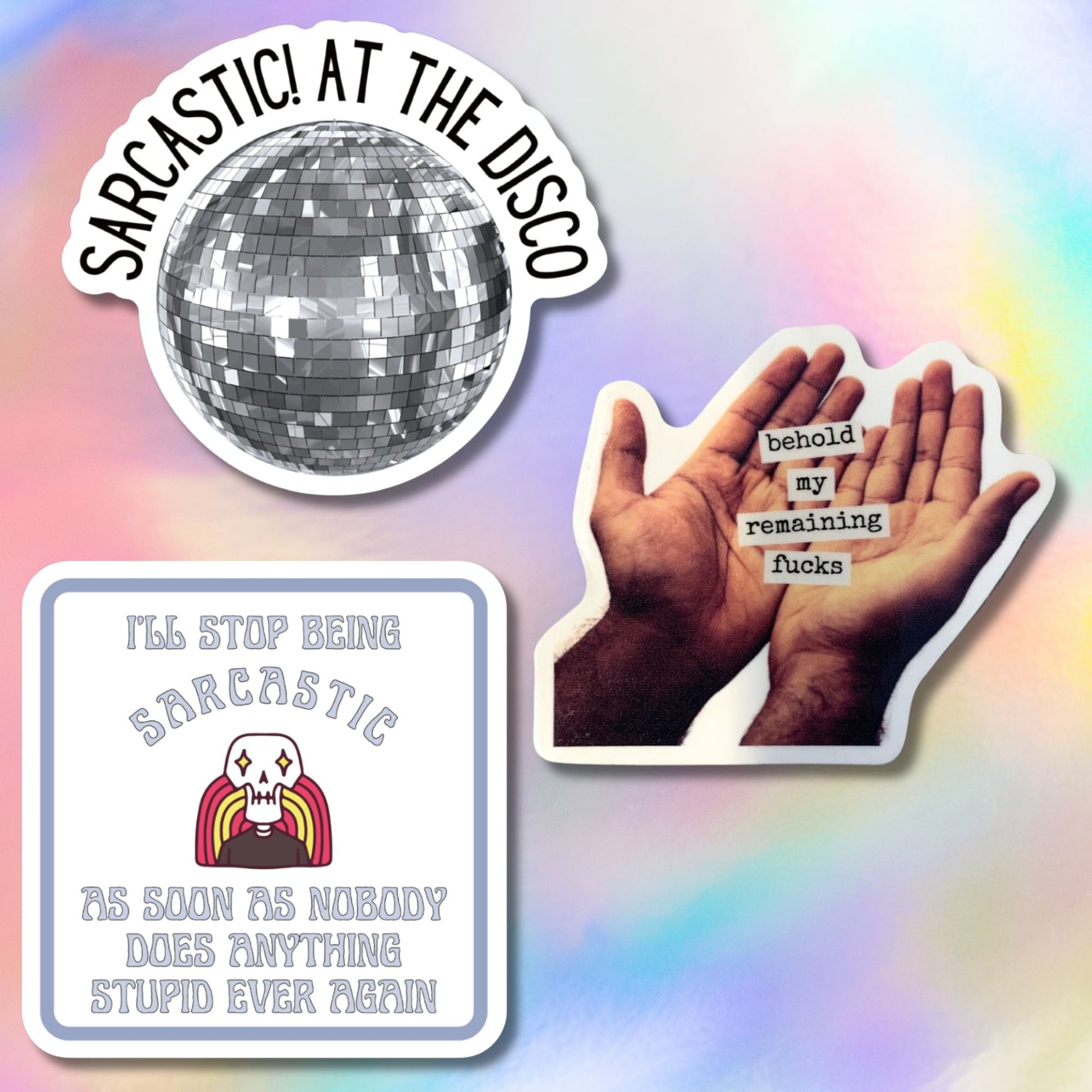 Sarcasm Sticker Bundle | Glossy Die Cut Vinyl Sticker