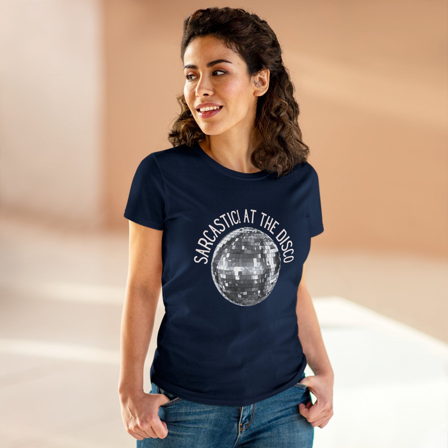 Sarcastic! at the Disco Women's Midweight Cotton Tee
