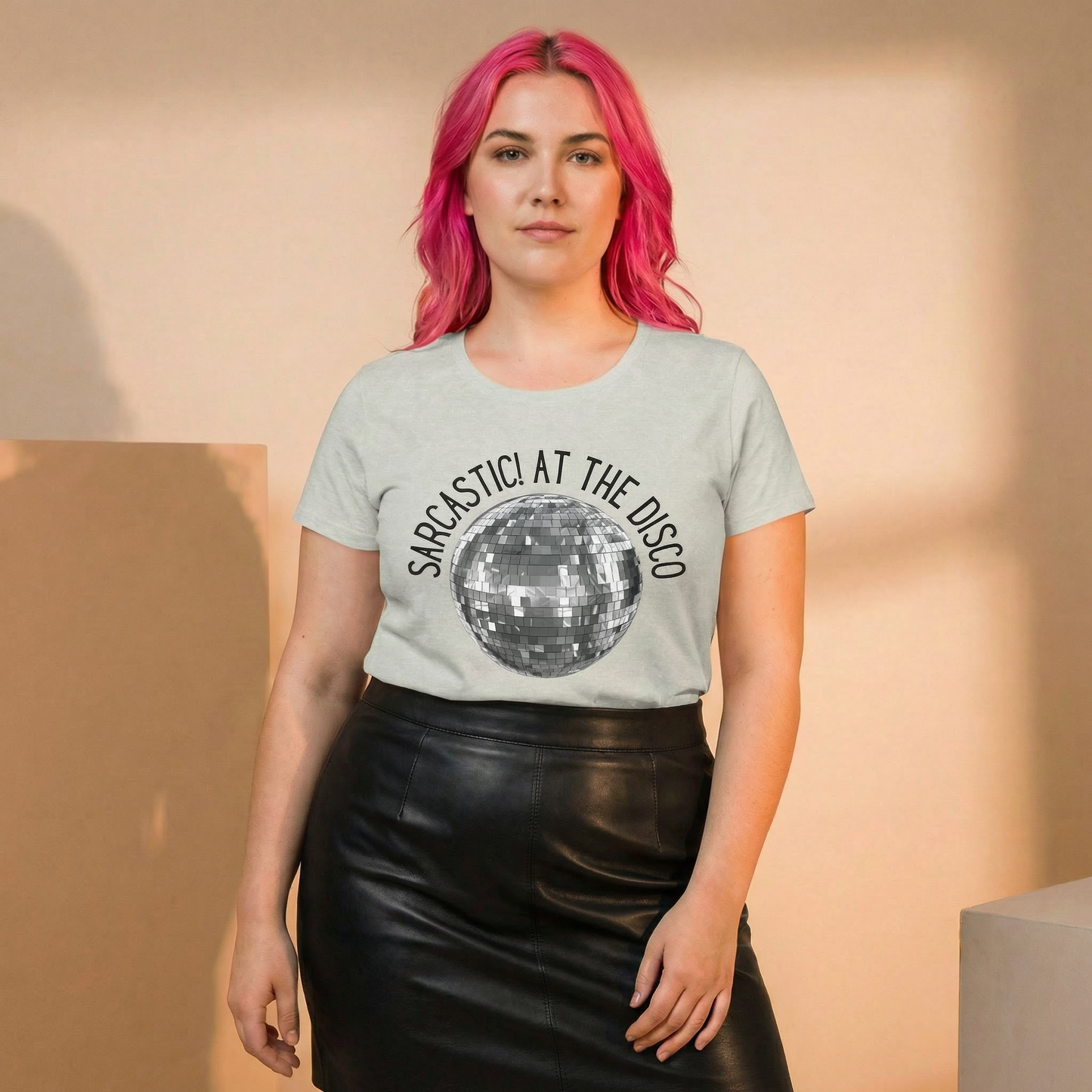 Sarcastic! at the Disco Women's Midweight Cotton Tee