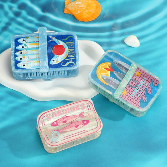 Sardine Can Acrylic Hair Claw Clip-SoapElenGlen-The Bullish Store