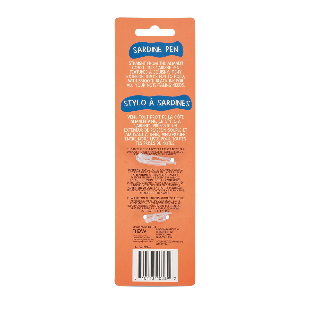 Sardine Squishy Pen - back