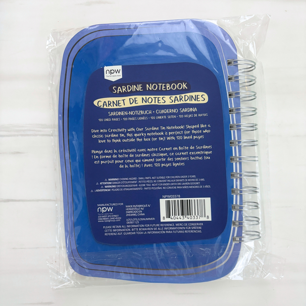 Sardine Tin Notebook | Vintage Sardine-Shaped Stationery | NPW-NPW-The Bullish Store