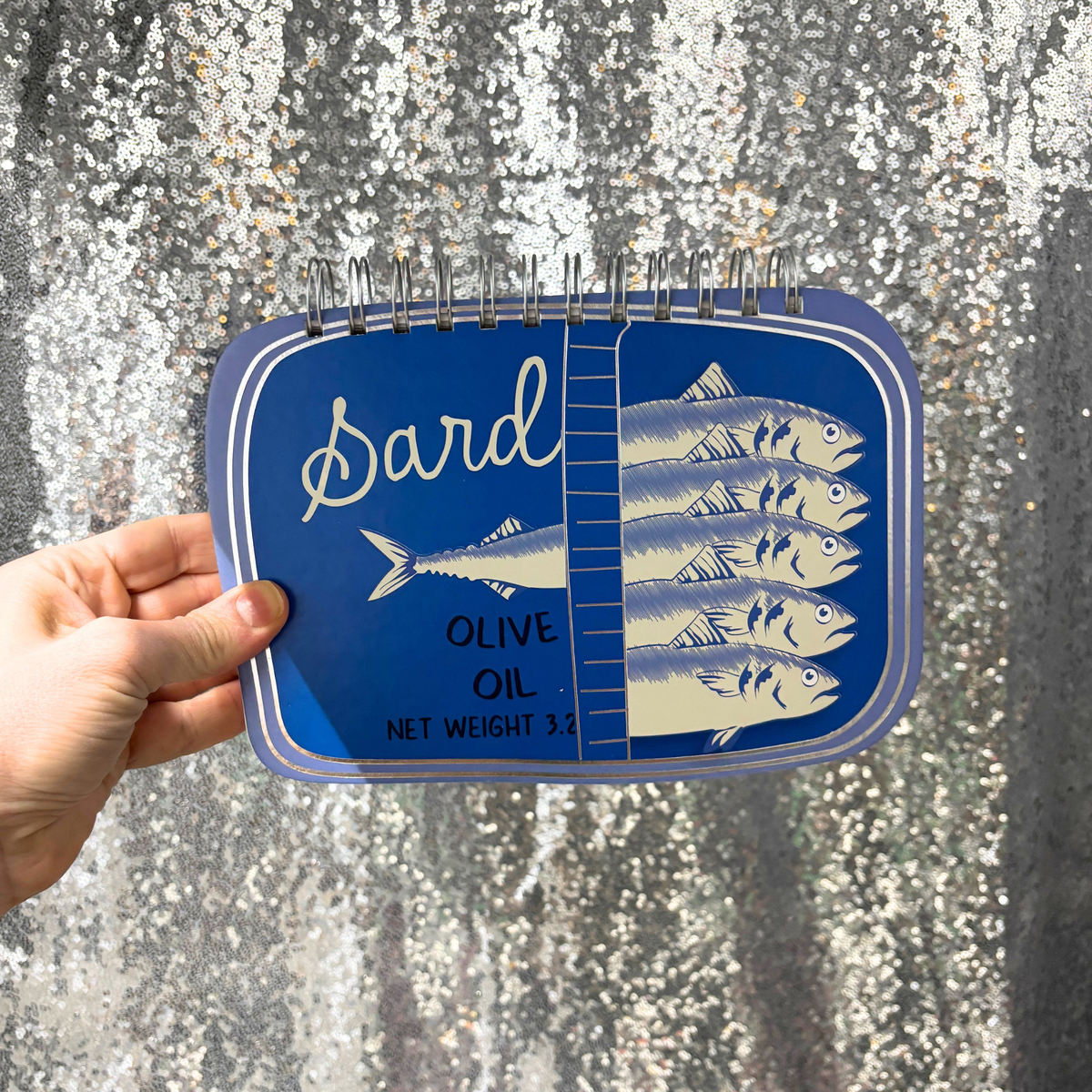 Sardine Tin Notebook | Vintage Sardine-Shaped Stationery | NPW-NPW-The Bullish Store