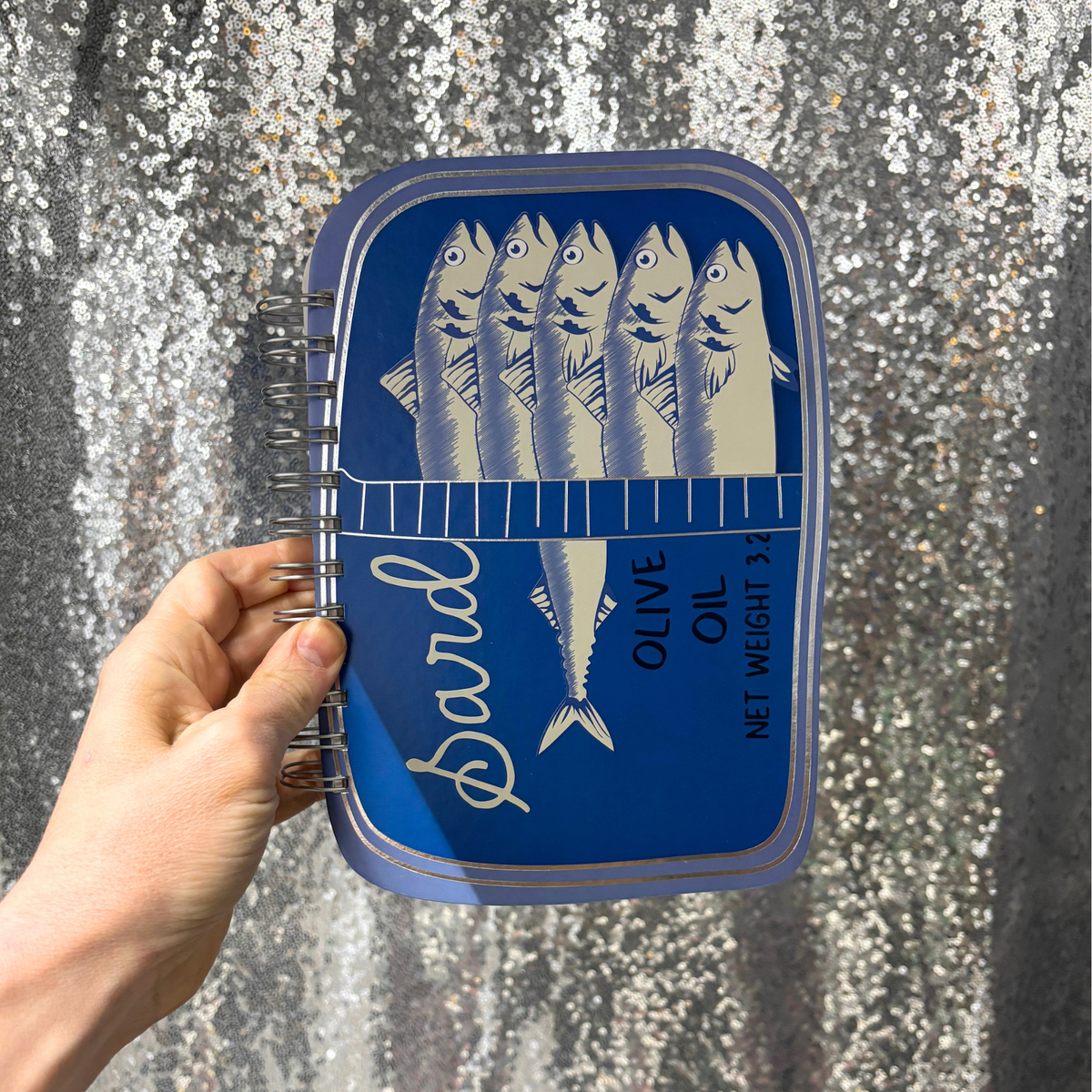 Sardine Tin Notebook | Vintage Sardine-Shaped Stationery | NPW-NPW-The Bullish Store