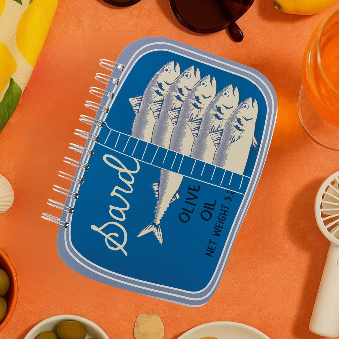 Sardine Tin Notebook | Vintage Sardine-Shaped Stationery | NPW-NPW-The Bullish Store