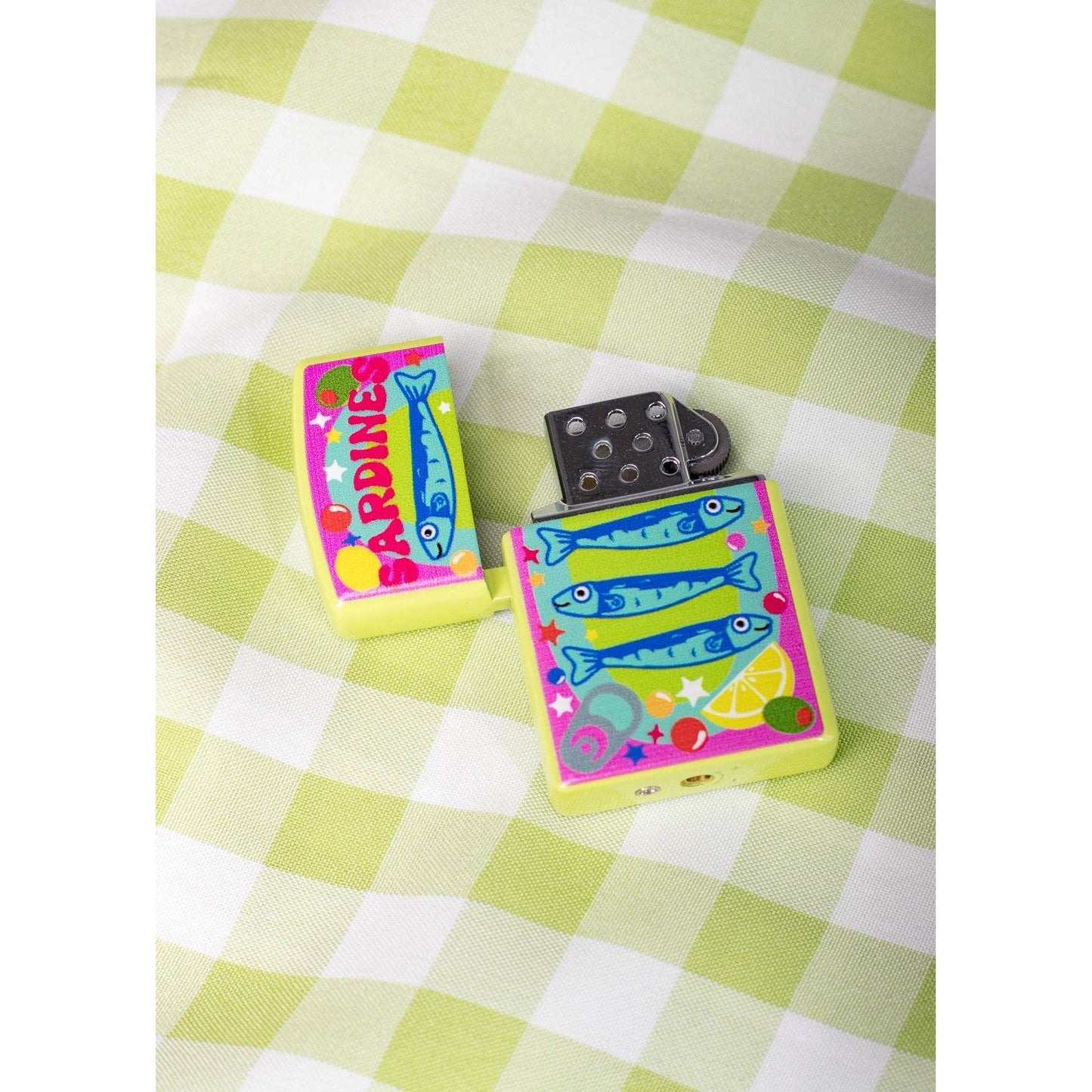 Sardine Tin Refillable Lighter | Retro Sardines Pocket Lighter