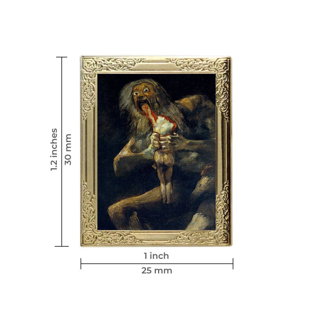 Saturn Devouring His Son by Goya Art Frame Pin | Museum Enamel Lapel Pin