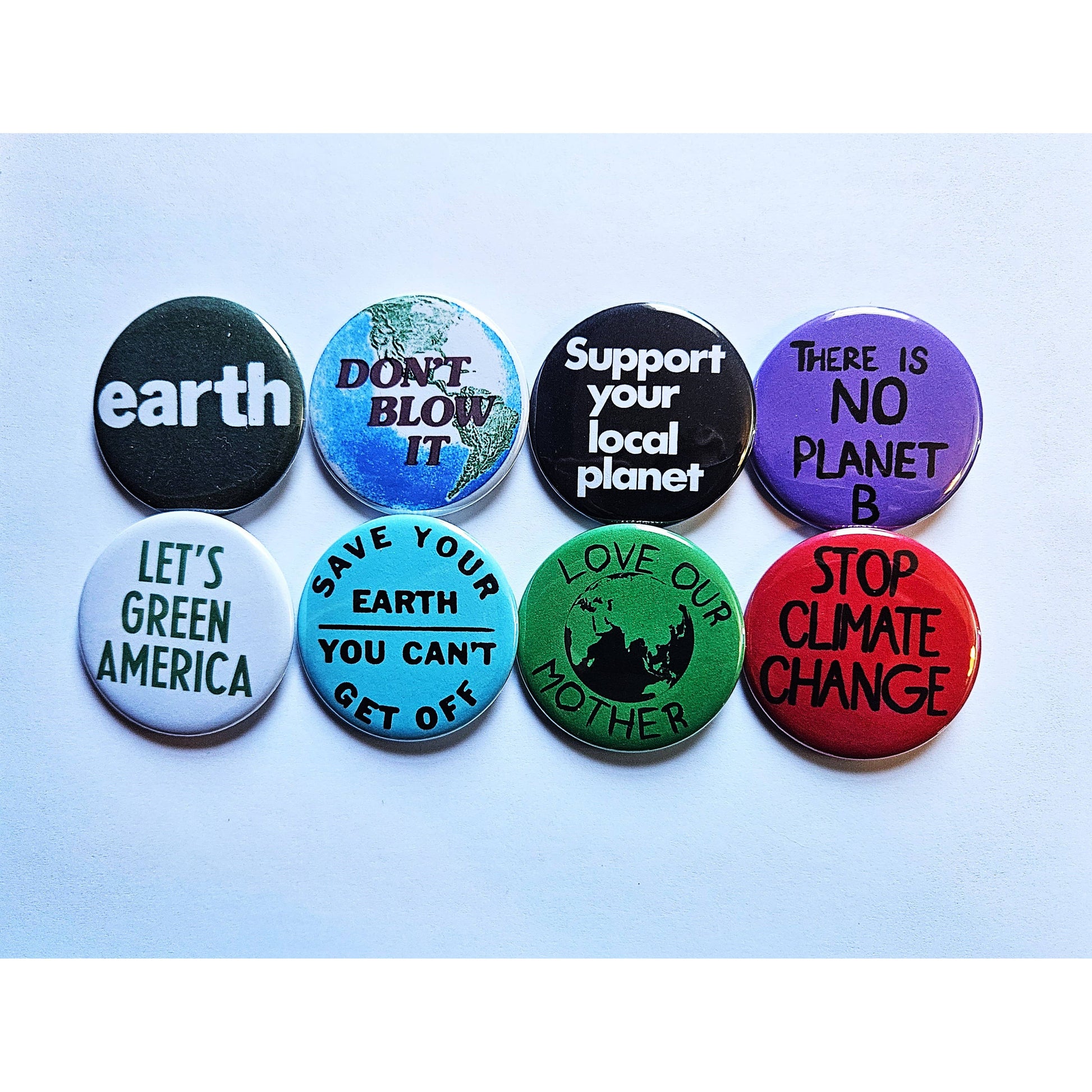 Save your Earth Environmental Small Pinback Button | 1.25" Diameter