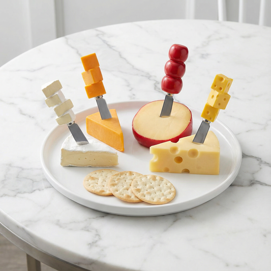 Say Cheese Polyresin Cheese Spreader | 4-Piece Set Cheese Lover Gifts