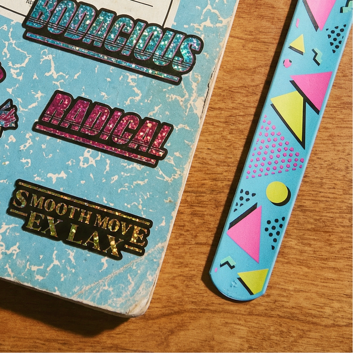 Say It 80's Style Glitter Stickers | Totally Tubular, Smooth Move Ex Lax, Eat My Shorts...