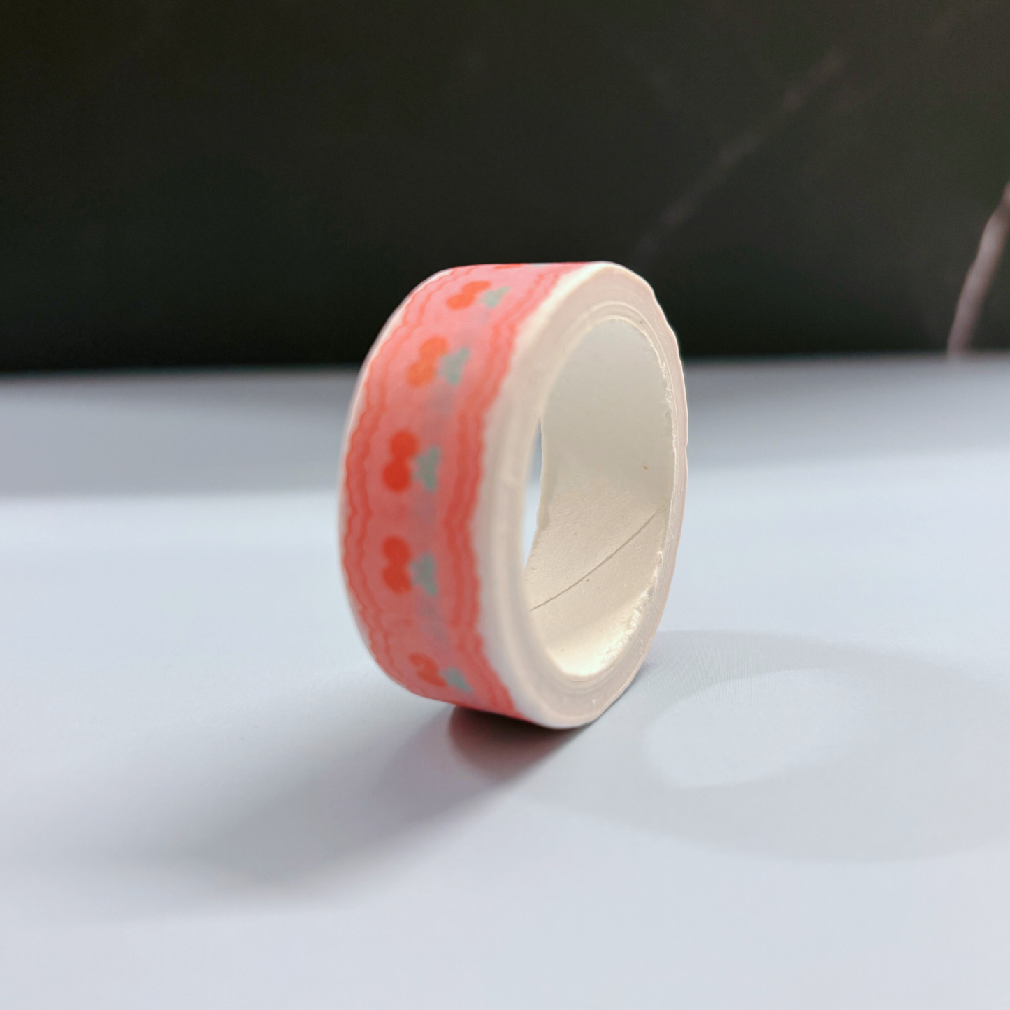 Scalloped Edge Cherries Washi Tape in Pink | Aesthetic Dopamine Y2K Decorative Masking Tape